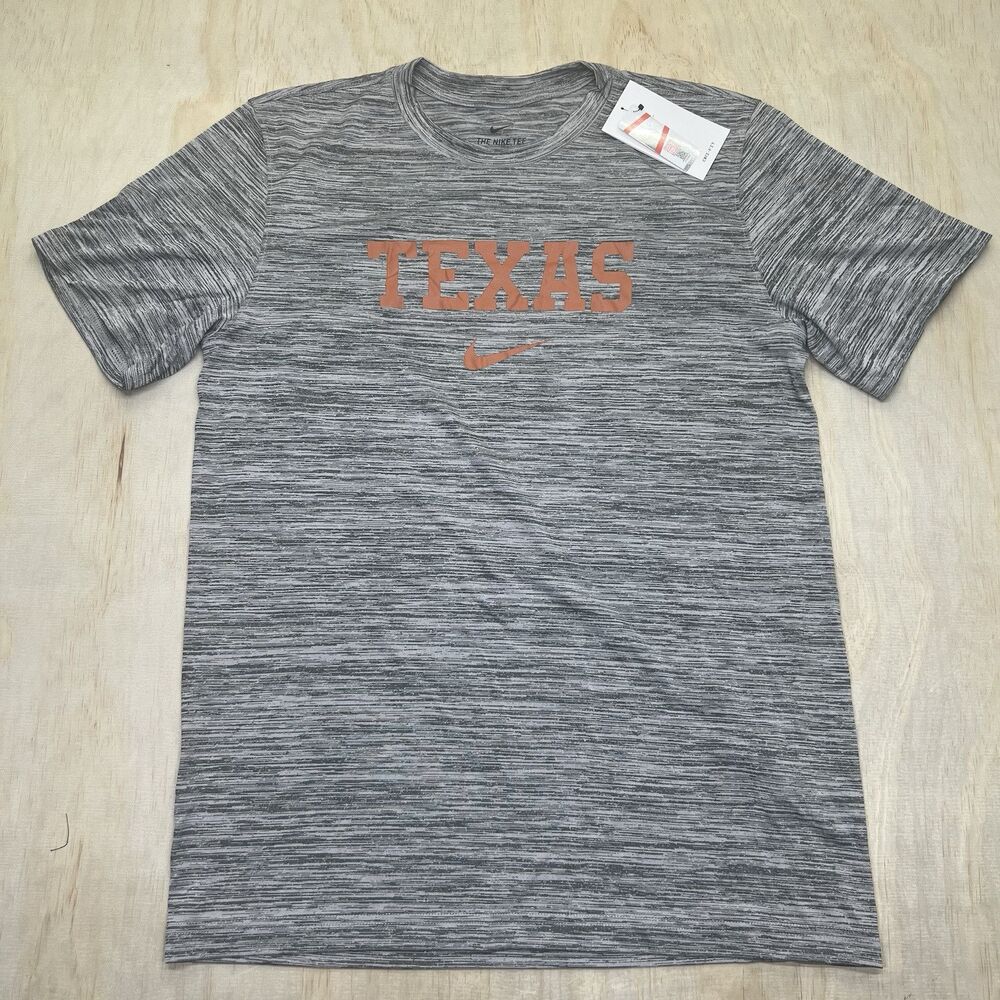 NEW MD Texas Longhorns Nike Velocity Performance Short Sleeve Shirt Gray
